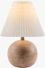 Cool Orange Traditional Table Lamp with linen details for bedside or console tables