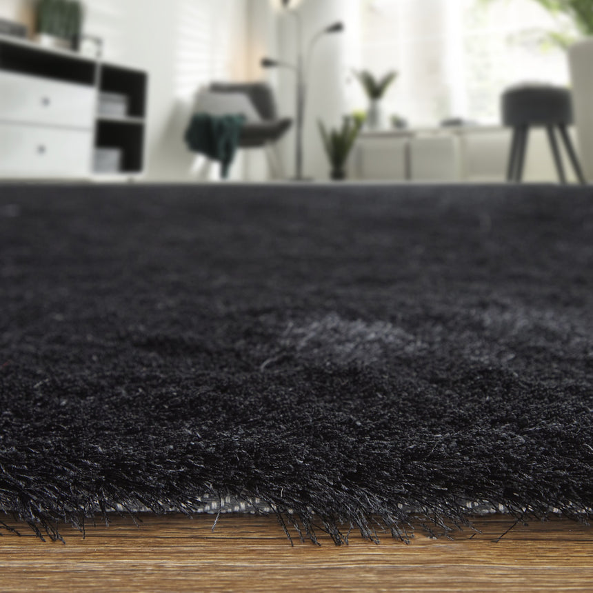 Feizy Indochine Modern Solid - Black Area Rug