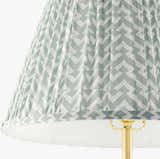 Tan Traditional Floor Lamp with linen details for living rooms or reading corners