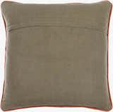 Verdan Dark Green Modern Botanical Floral Cotton Accent Pillow - Clearance