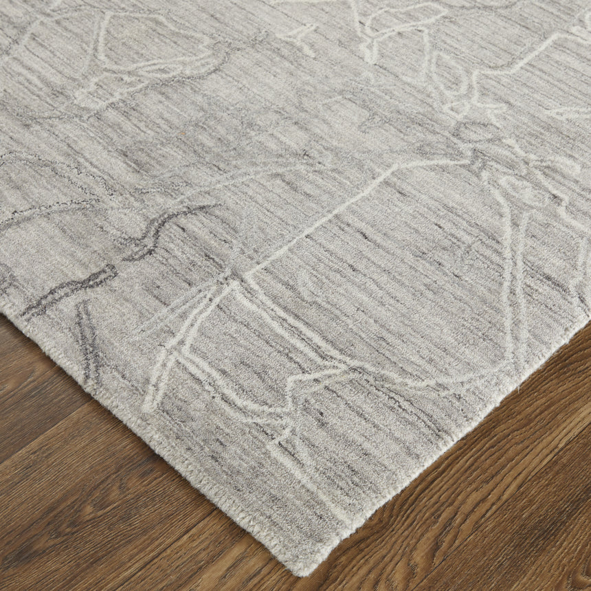 Feizy Whitton Modern Abstract - Gray/Tan/Ivory Area Rug