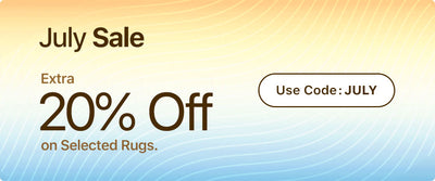 Extra 20% discount on selected rugs Use code: JULY