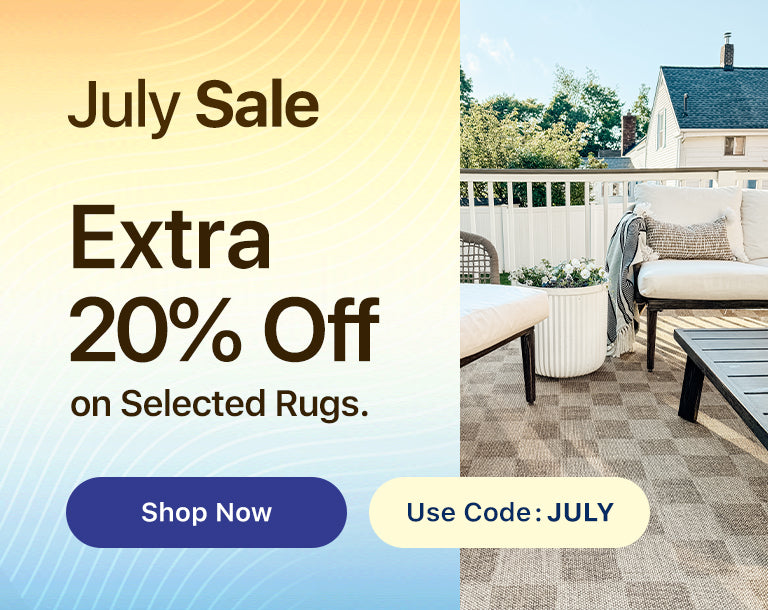 Extra 20% off on selected rugs Use code: JULY