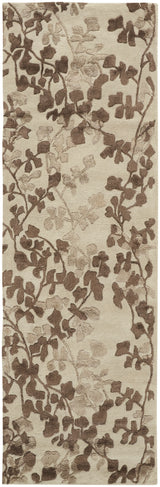 Feizy Bella Transitional Floral & Botanical - Ivory/Taupe/Brown Area Rug - Clearance