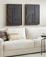 Soft Brick Red Modern Framed Wall Art for modern gallery walls