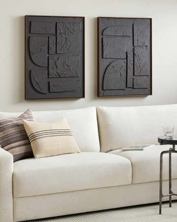 Soft Brick Red Modern Framed Wall Art for modern gallery walls