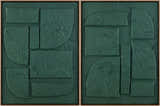 Soft Deep Teal Modern Framed Wall Art for modern gallery walls