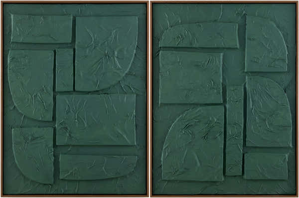 Soft Deep Teal Modern Framed Wall Art for modern gallery walls