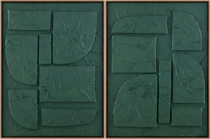 Soft Deep Teal Modern Framed Wall Art for modern gallery walls