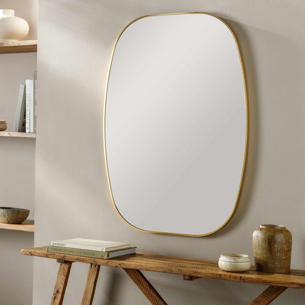 Kopparberg Gold Frame Round Mirror