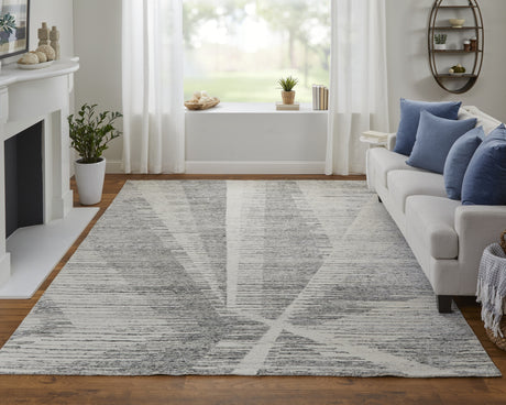 Feizy Brighton Modern Abstract - Ivory/Gray Area Rug