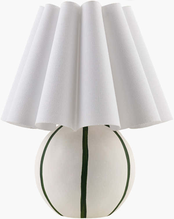 Muted Light Gray Traditional Table Lamp with linen details for bedside or console tables