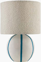 Soft Beige Traditional Table Lamp with linen details for bedside or console tables
