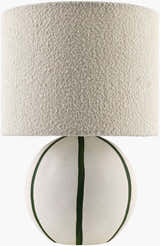 Rich Beige Traditional Table Lamp with linen details for bedside or console tables