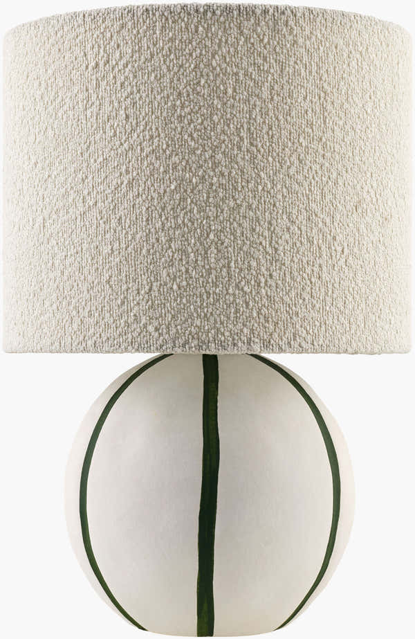 Rich Beige Traditional Table Lamp with linen details for bedside or console tables