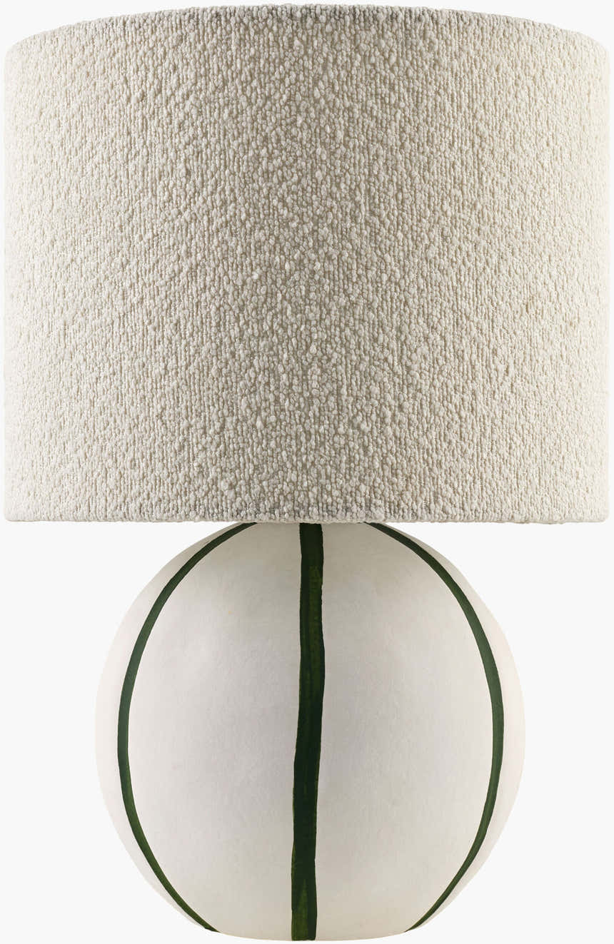 Rich Beige Traditional Table Lamp with linen details for bedside or console tables