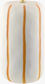 Soft Orange Traditional Table Lamp with linen details for bedside or console tables
