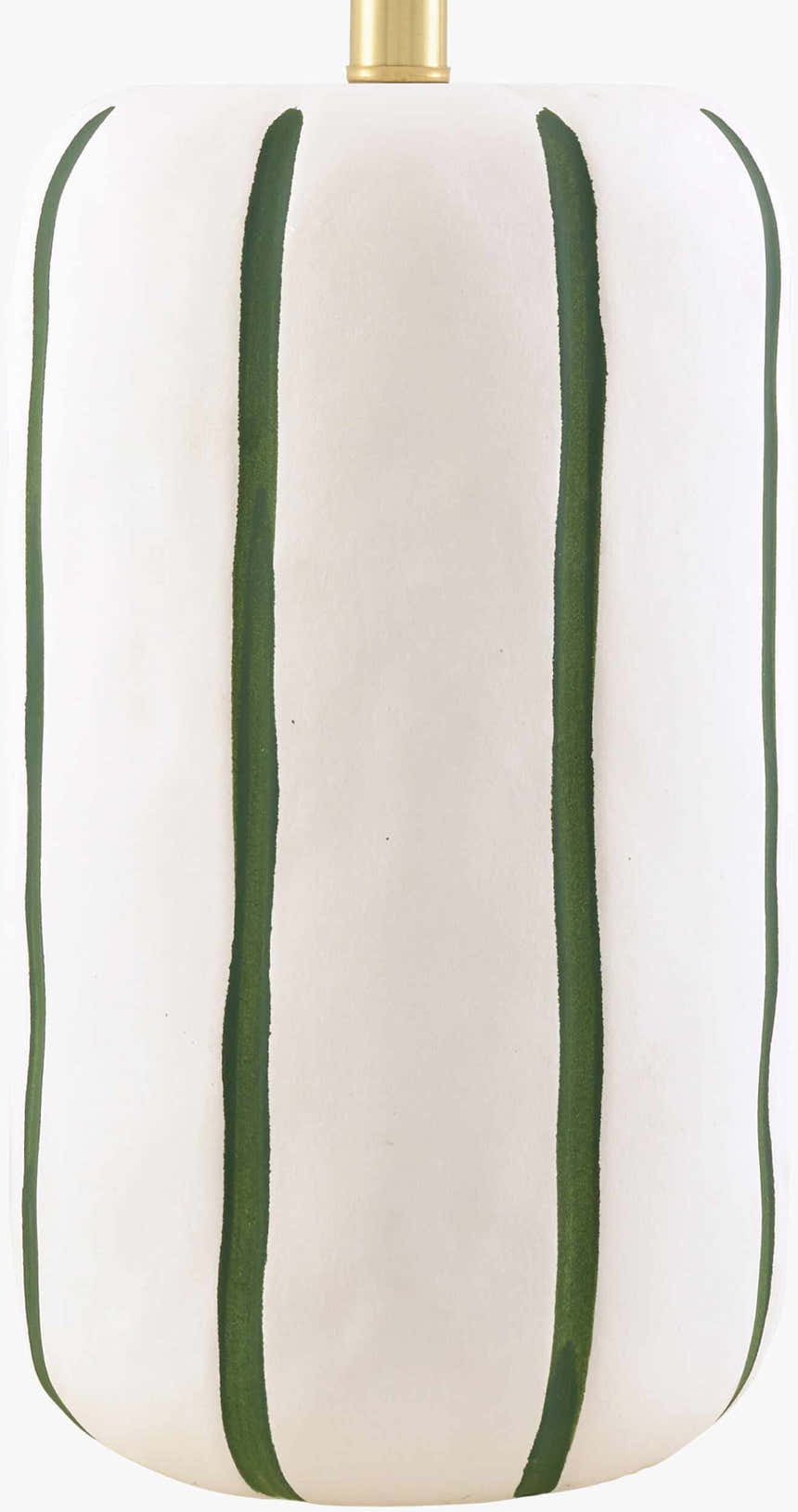 Striped Ceramic Table Lamp with Pleated Shade