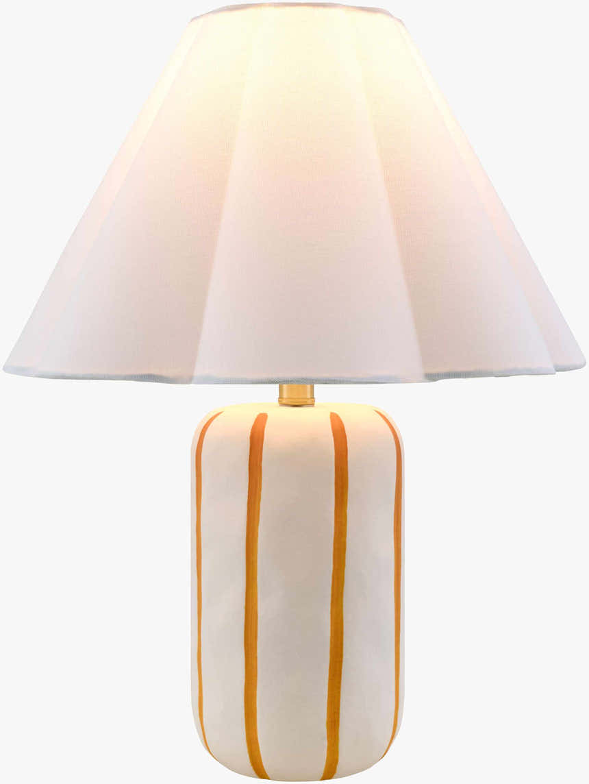 Warm Light Gray Traditional Table Lamp with linen details for bedside or console tables