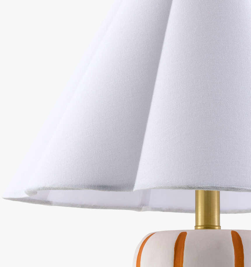 Warm Light Gray Traditional Table Lamp with linen details for bedside or console tables
