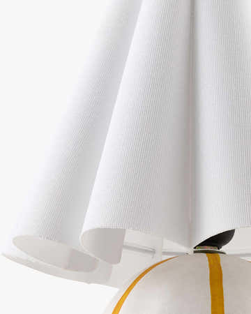 Bright Light Gray Traditional Table Lamp with linen details for bedside or console tables