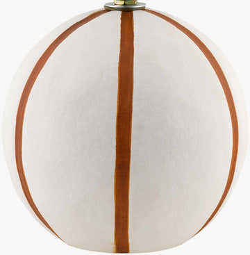 Rich Orange Traditional Table Lamp with linen details for bedside or console tables