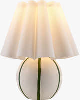 Muted Light Gray Traditional Table Lamp with linen details for bedside or console tables