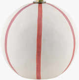 Muted Beige Traditional Table Lamp with linen details for bedside or console tables
