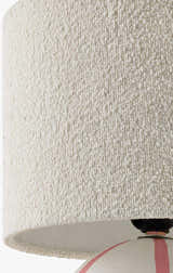 Muted Beige Traditional Table Lamp with linen details for bedside or console tables
