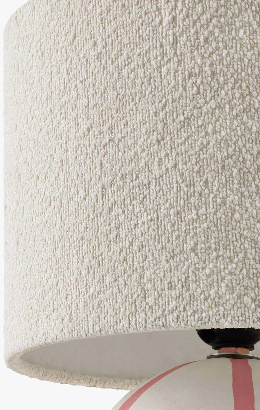 Muted Beige Traditional Table Lamp with linen details for bedside or console tables