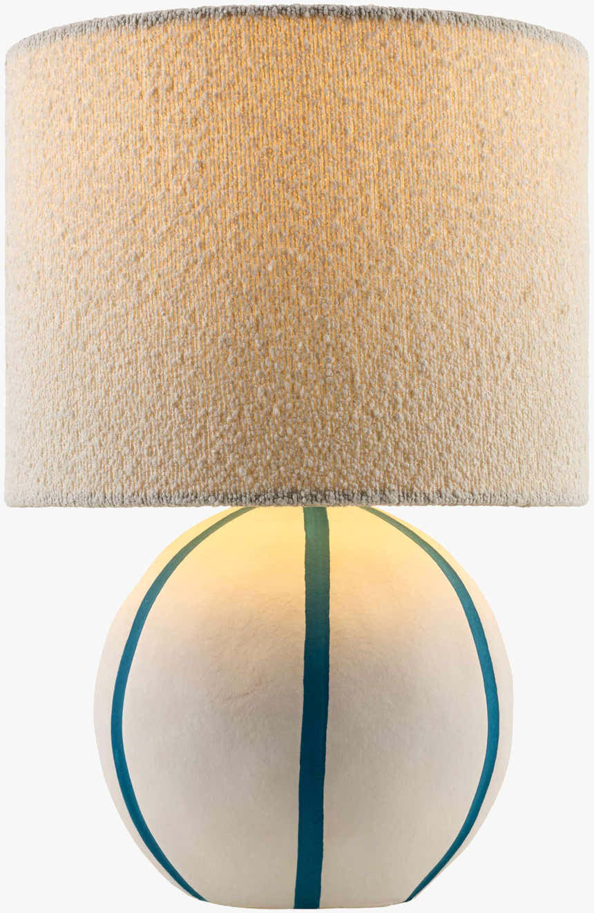 Soft Beige Traditional Table Lamp with linen details for bedside or console tables
