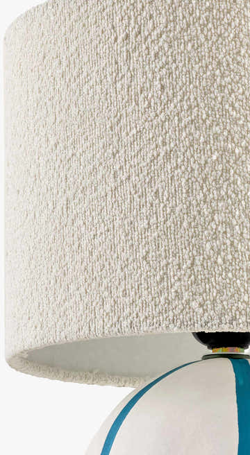 Soft Beige Traditional Table Lamp with linen details for bedside or console tables