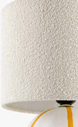 Cool Light Gray Traditional Table Lamp with linen details for bedside or console tables