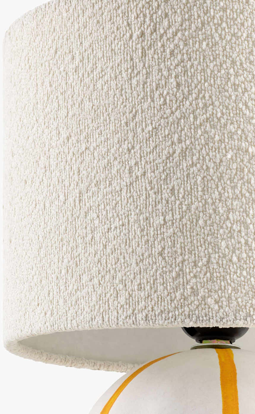Cool Light Gray Traditional Table Lamp with linen details for bedside or console tables
