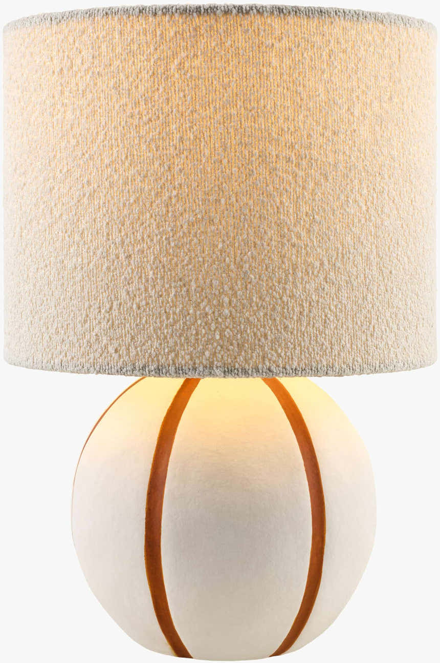 Warm Beige Traditional Table Lamp with linen details for bedside or console tables