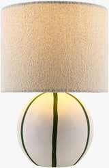 Rich Beige Traditional Table Lamp with linen details for bedside or console tables