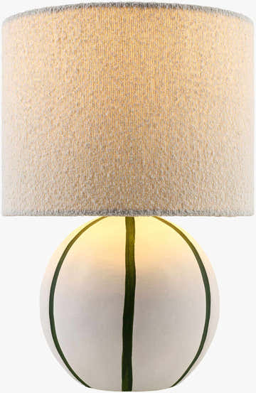 Rich Beige Traditional Table Lamp with linen details for bedside or console tables