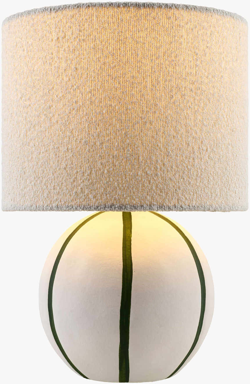 Rich Beige Traditional Table Lamp with linen details for bedside or console tables