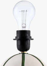 Rich Beige Traditional Table Lamp with linen details for bedside or console tables
