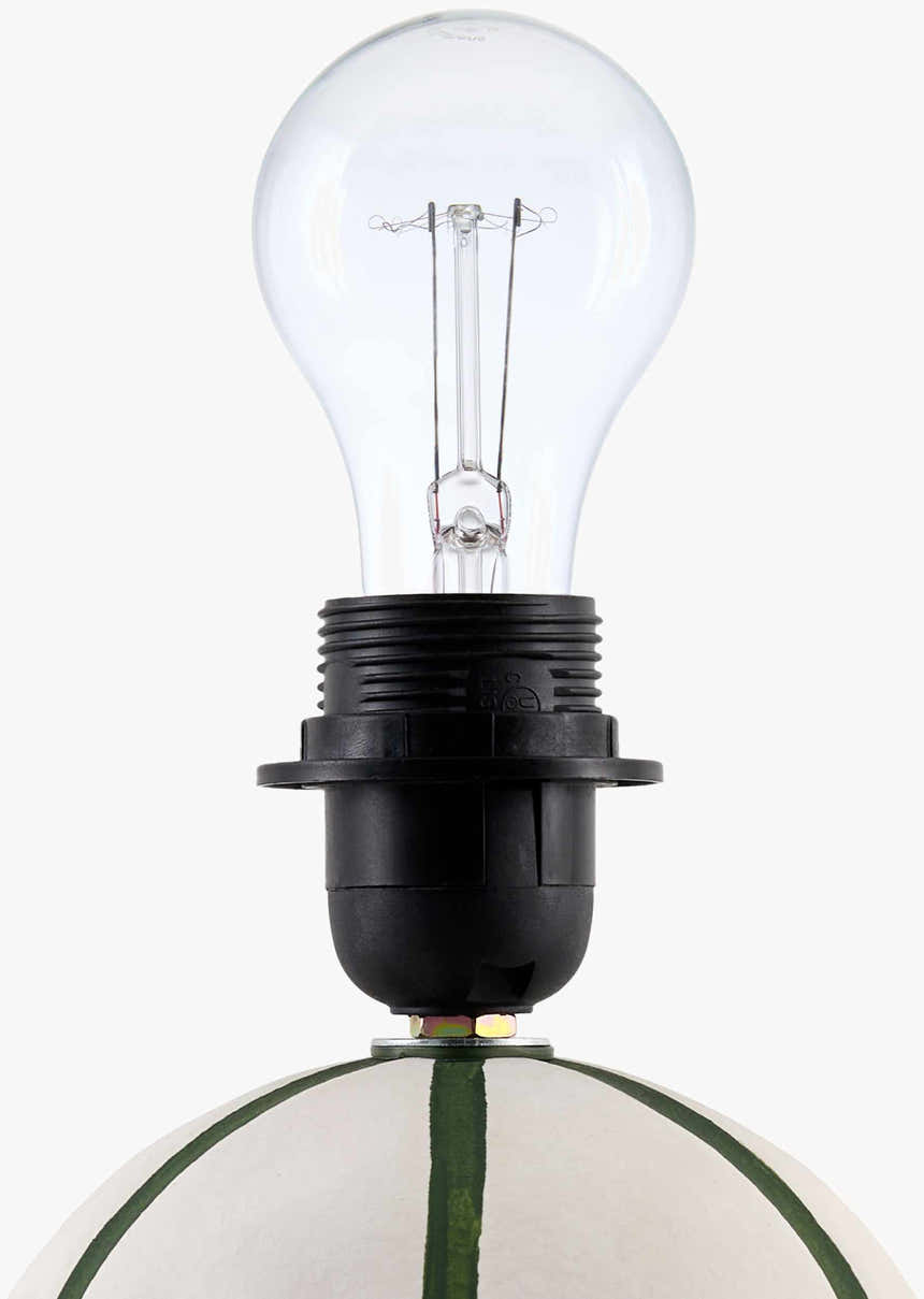 Rich Beige Traditional Table Lamp with linen details for bedside or console tables