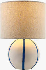 Deep Beige Traditional Table Lamp with linen details for bedside or console tables