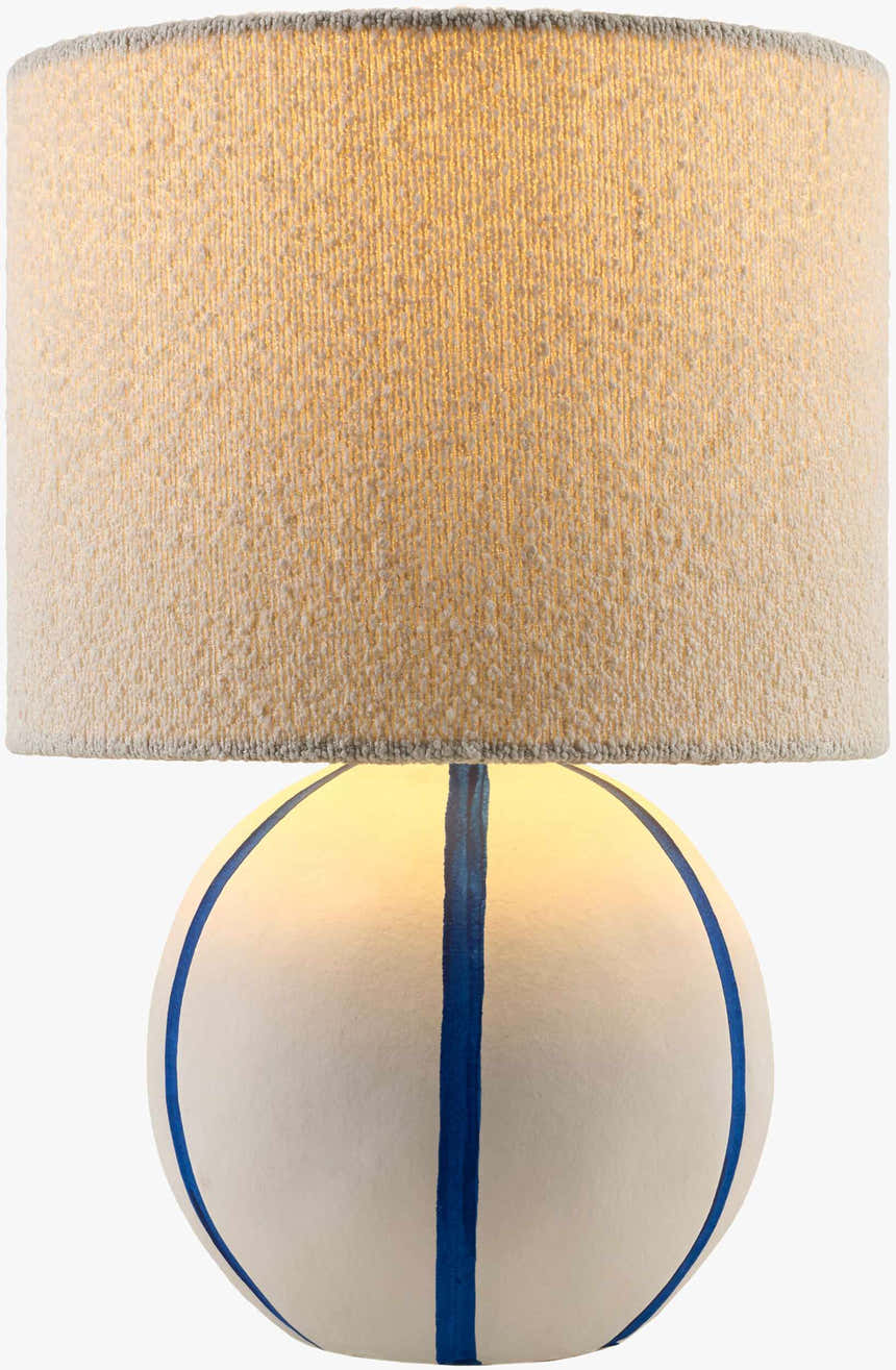 Deep Beige Traditional Table Lamp with linen details for bedside or console tables
