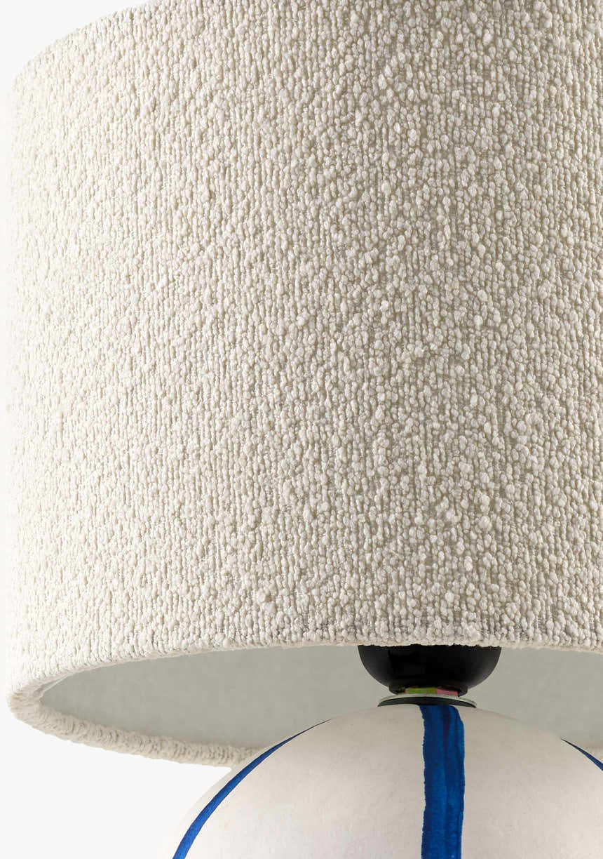 Deep Beige Traditional Table Lamp with linen details for bedside or console tables