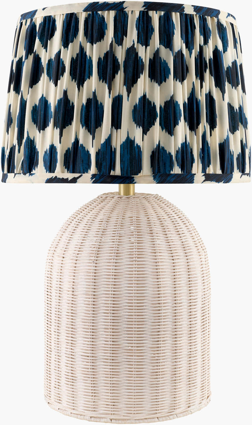 Warm Aqua Blue Bohemian Table Lamp with global details for bedside or console tables