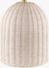 Warm Aqua Blue Bohemian Table Lamp with global details for bedside or console tables