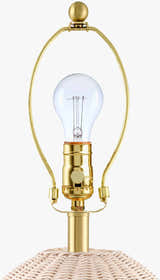 Warm Aqua Blue Bohemian Table Lamp with global details for bedside or console tables