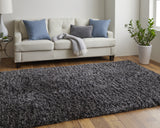 Feizy Stoneleigh Modern Solid - Black/Gray Area Rug