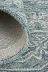 Feizy Belfort Transitional Medallion - Blue/Ivory/Green Area Rug - Clearance