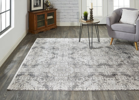 Feizy Cadiz Modern Abstract - Gray/Ivory/Taupe Area Rug - Clearance