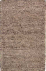 Close-up of the Nourison Weston Charcoal rug. Taupe tones with a subtle horizontal pattern and soft, silk-like texture.